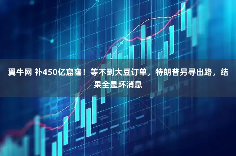 翼牛网 补450亿窟窿！等不到大豆订单，特朗普另寻出路，结果全是坏消息
